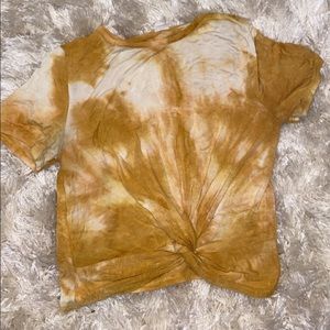 Tie dye knot crop top